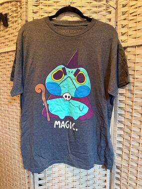 Hot Topic Magic Wizard Frog Graphic T Shirt Gray Men's Short Sleeve Large